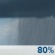 Sunday: Rain showers. Cloudy, with a high near 64. Northwest wind 15 to 20 mph, with gusts as high as 31 mph. Chance of precipitation is 80%. Sunday: Rain Showers